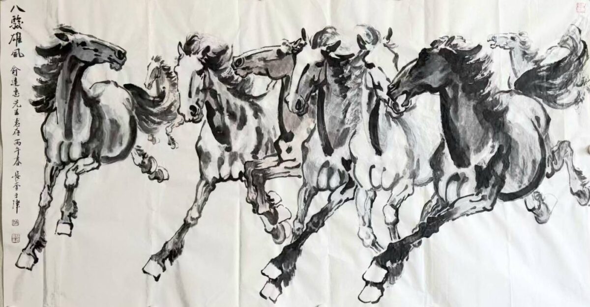 馬的躍動  心的躍昇  水墨畫家畫馬論馬  在工筆寫意中呈現馬之人格化的道德精神  開拓創作動力  備受正面評價