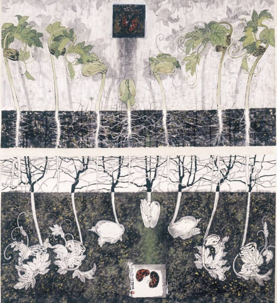▲莊連東展出之作品「種籽」。（圖/朱銘美術館 提供）