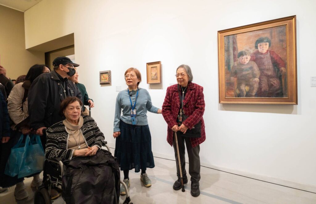 ▲廖繼春的後代及家人出席廖繼春特展開幕式活動。(圖/文化部 提供)