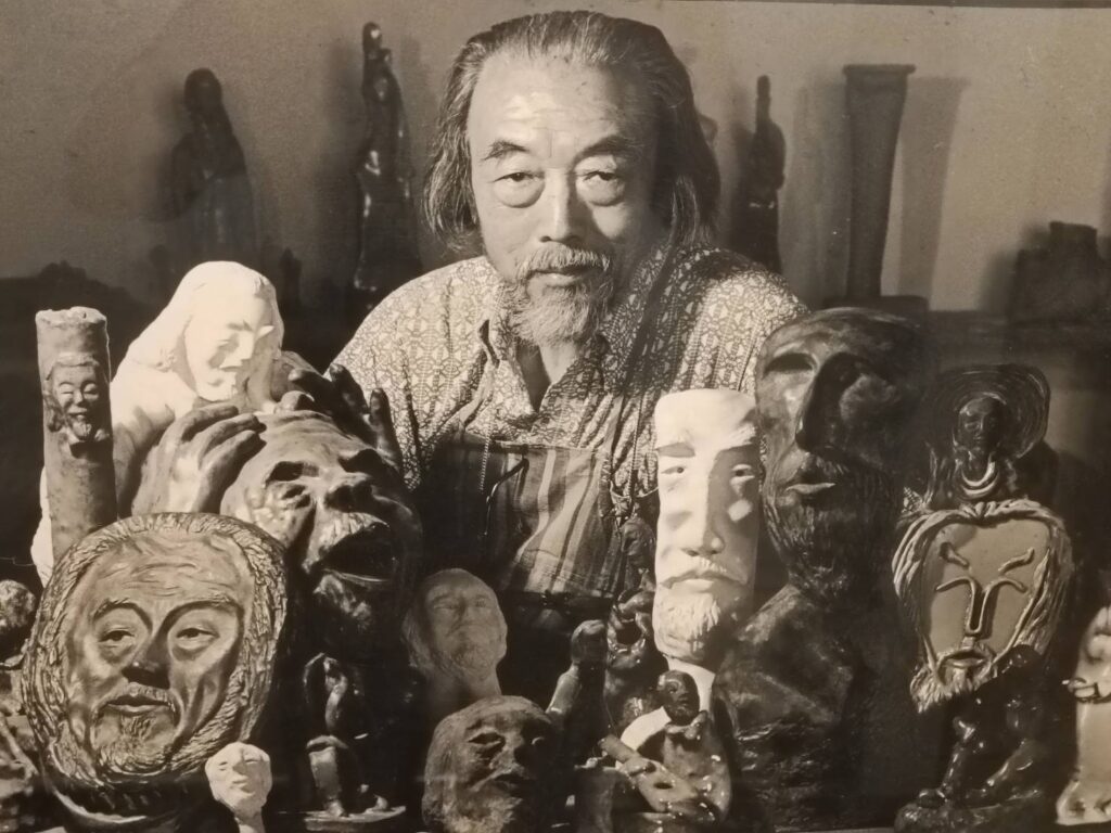 ▲知名藝術大師趙二呆與澎湖有濃情蜜意的稹密情感。（記者 辛澎祥/攝）