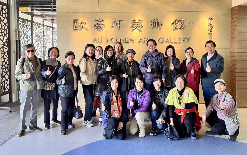 ▲伍月柳教授一行前往中國文化大學歐豪年美術館參訪，留下難得的印象。（圖/白宗仁 提供）