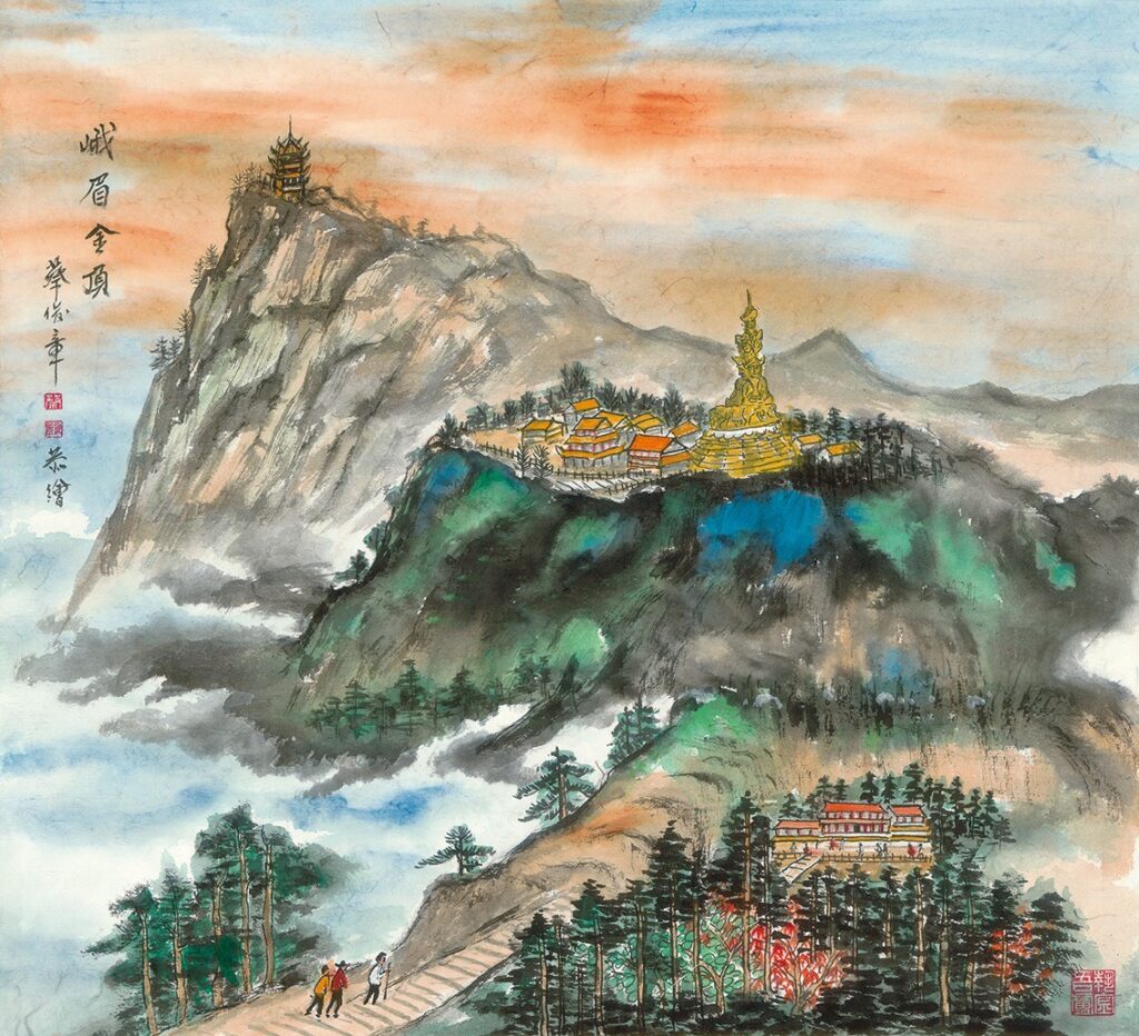 ▲蔡俊章老師的水墨畫創作,層峰疊砌出美麗仙境,讓人視野大開。(圖/蔡俊章 提供)
