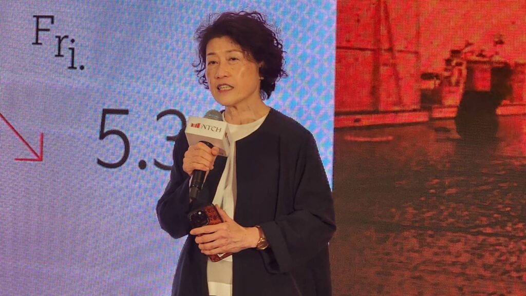 ▲國家兩廳院總監邱瑗致詞時說明導演克里斯多福魯賓與臺灣的深厚情誼。(記者 辛澎祥/攝)