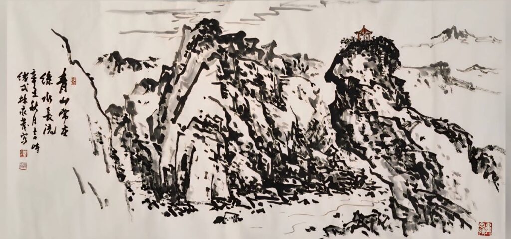 ▲知名水墨畫家林永發的展出作品,極為生動有情。(圖/主辦單位 提供)