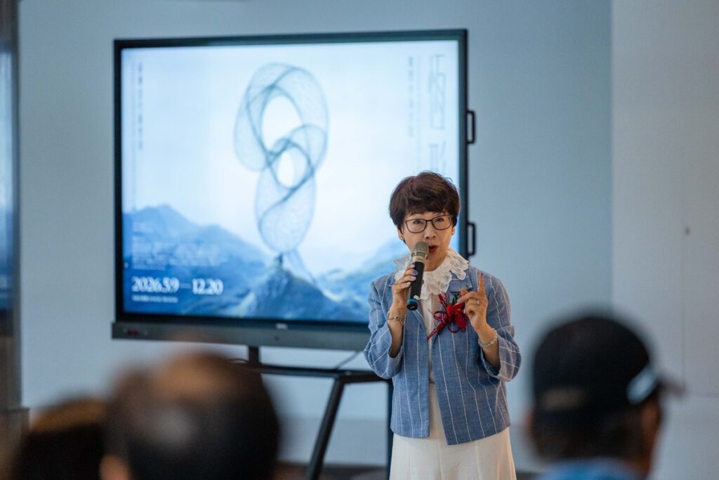 財團法人朱銘文教基金會董事長葉樹姍於開幕活動致詞。（圖/朱銘美術館提供）