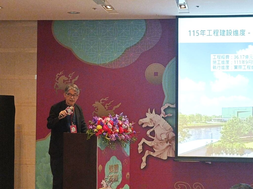 黃永泰副院長介紹新故宮計畫工程進度。(記者 陳安婷/攝)