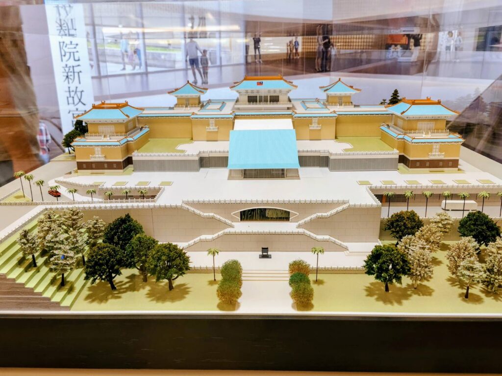 故宮整建模型。(記者 陳安婷/攝)