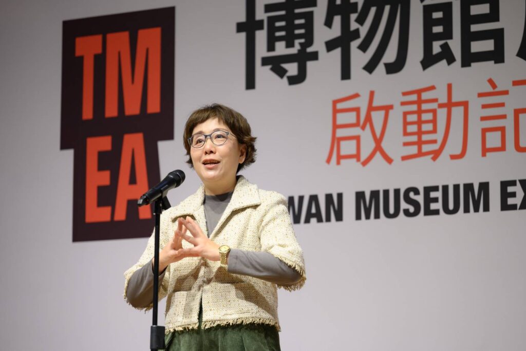 ▲臺灣博物館文教基金會董事長王時思，說明設置博物館展覽獎的用意與延伸的文化價值。（圖/文化部 提供）