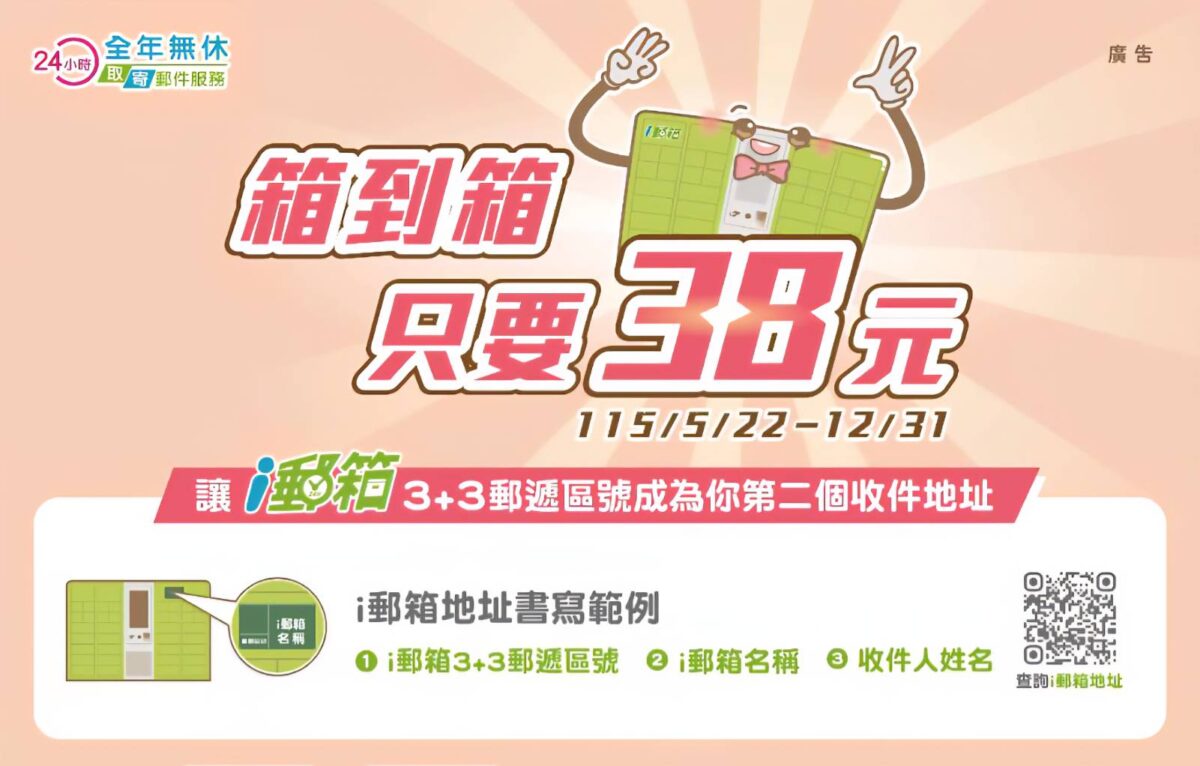 中華郵政EZPost會員寄件服務再升級  推出i郵箱「箱到箱」價格親民優惠