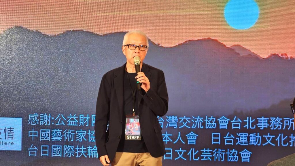 編導松浦靖表示，《一粒萬倍》表達對曾給予深切援助的台灣的「報恩」之心。（記者 陳安婷/攝）