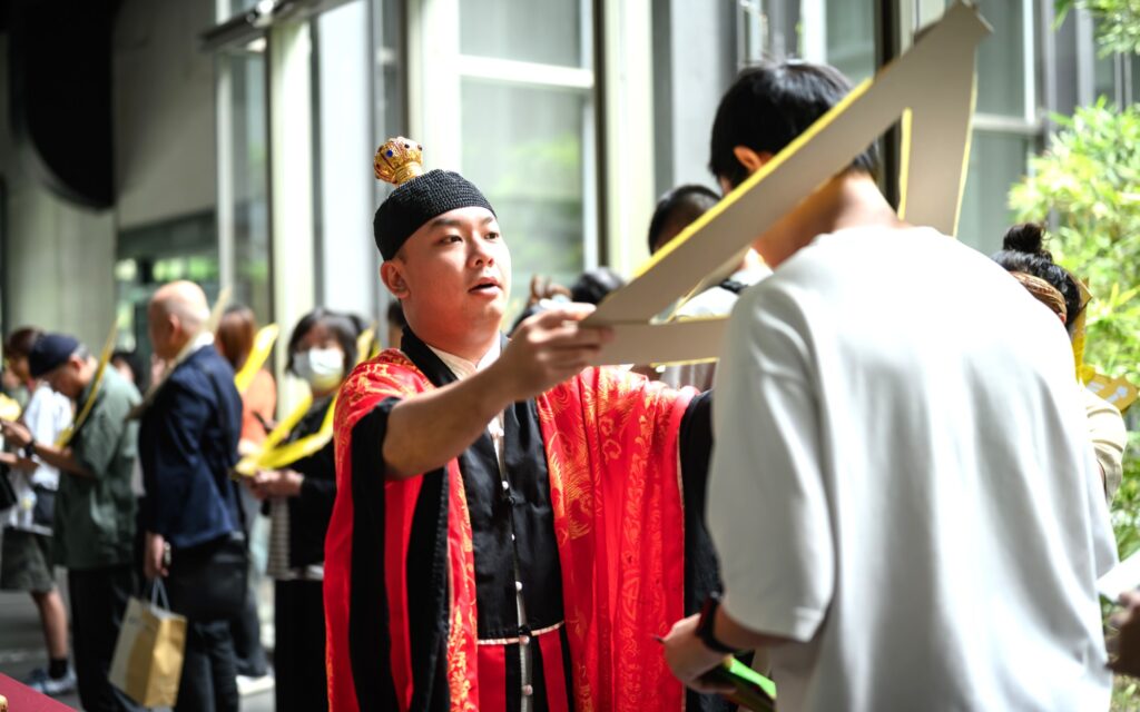 「地獄懺」展覽開幕演出現場。（圖/國立臺灣美術館提供，攝/蔡鴻民）