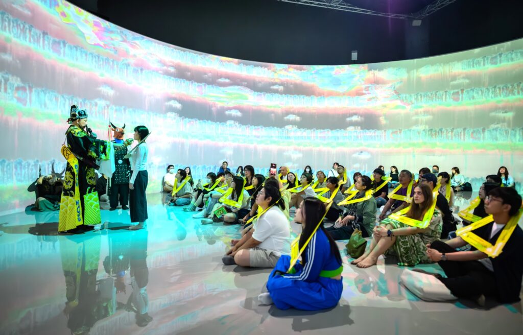 「地獄懺」展覽開幕演出現場。（圖/國立臺灣美術館提供，攝/蔡鴻民）