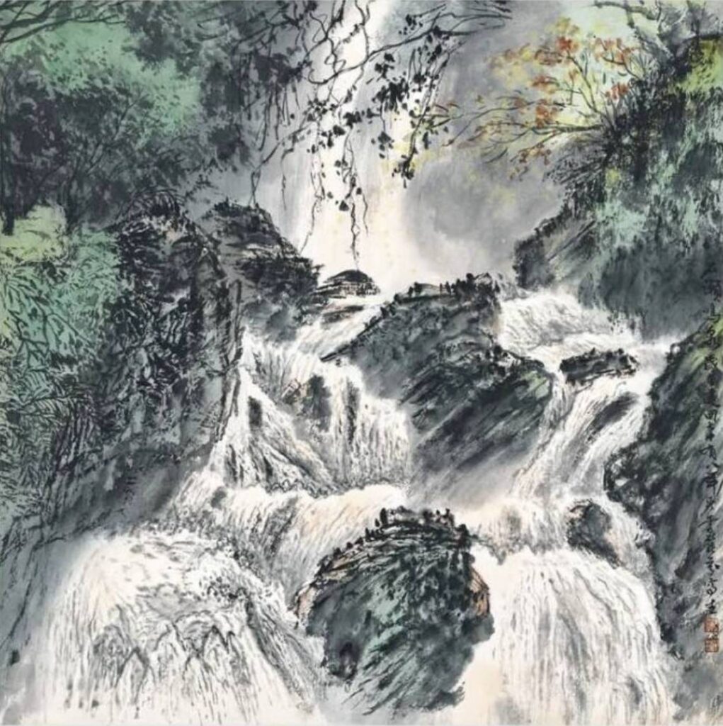 ▲南投文化局展出台灣藝術家協會的展出作品，其中水墨創作更成為關注焦點。（圖/南投縣政府文化局 提供）
