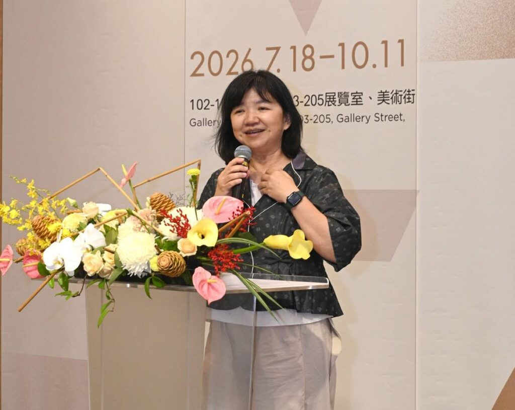 ▲文化部次長李靜慧致詞時表達對參展藝術家與展出作品的質量,表達正面讚賞與推崇。(圖/國美館 提供)