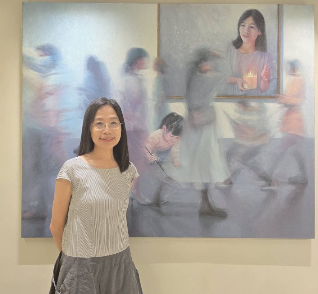 ▲以「不在場的在場」為展覽主題的藝術家余秀蓉,以三段不同的主題敘述,將時空做了交會融合,回到初心的對話設計,相當受到好評。(記者 詹佳綺/攝)