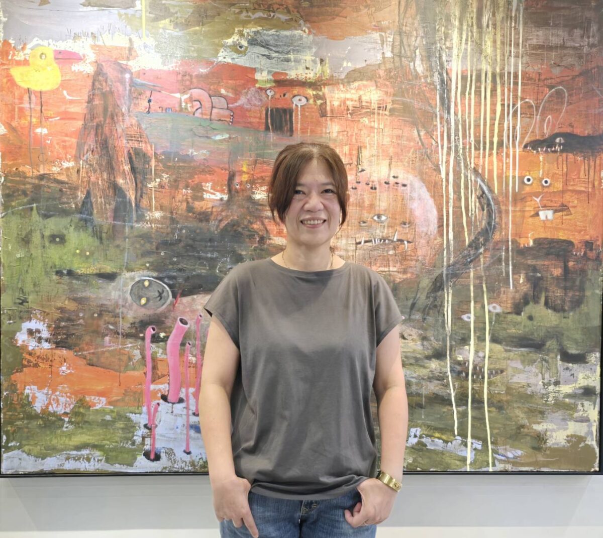 以藝術映照生命溫度  旅美藝術家簡郁雯返臺首展  在寫實與抽象之間  呈現豐沛生命力寬廣想像力的創作天地