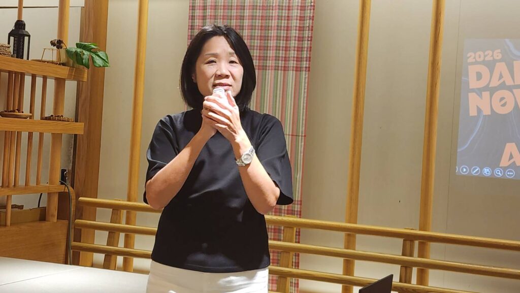 ▲臺北市中山堂主任江孟芳致詞時表達對舞蹈藝術節的支持與讚譽,讓更多國際藝術家透過創作交流進行身體對話。(記者 辛澎祥/攝)
