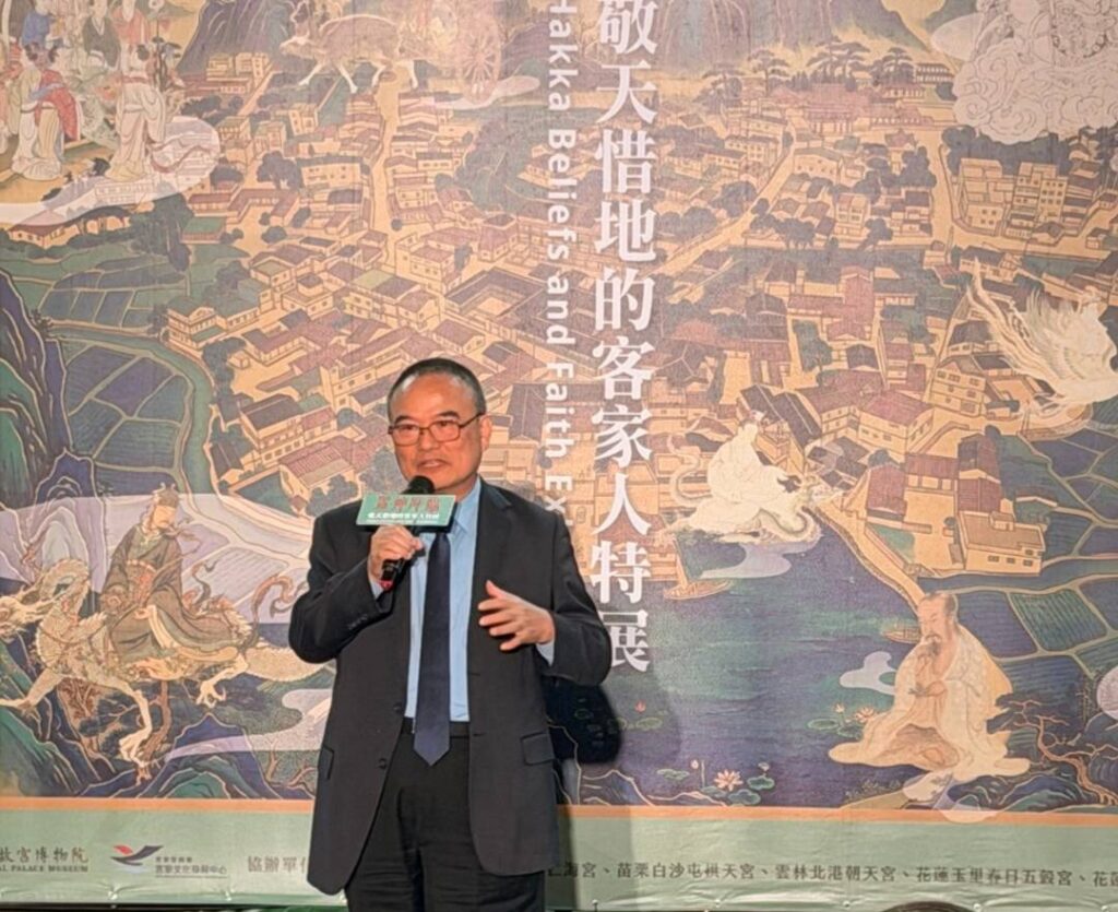 ▲故宮院長蕭宗煌致詞時表達對此展所呈現的正面意義與文化價值。(圖/故宮 提供)