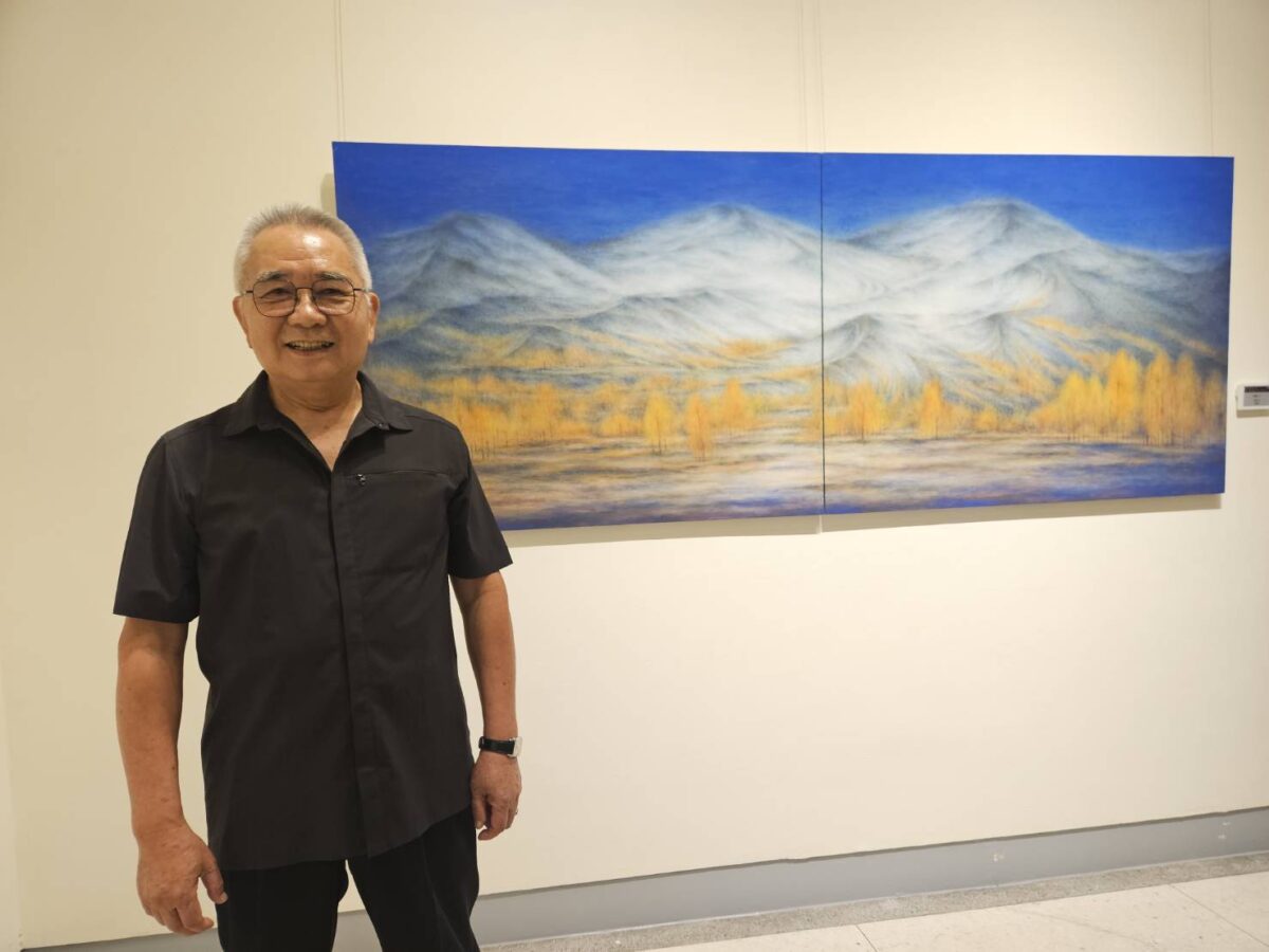 化點成線  點亮膠彩半世紀  簡錦清個展  20件作品中市首度公開