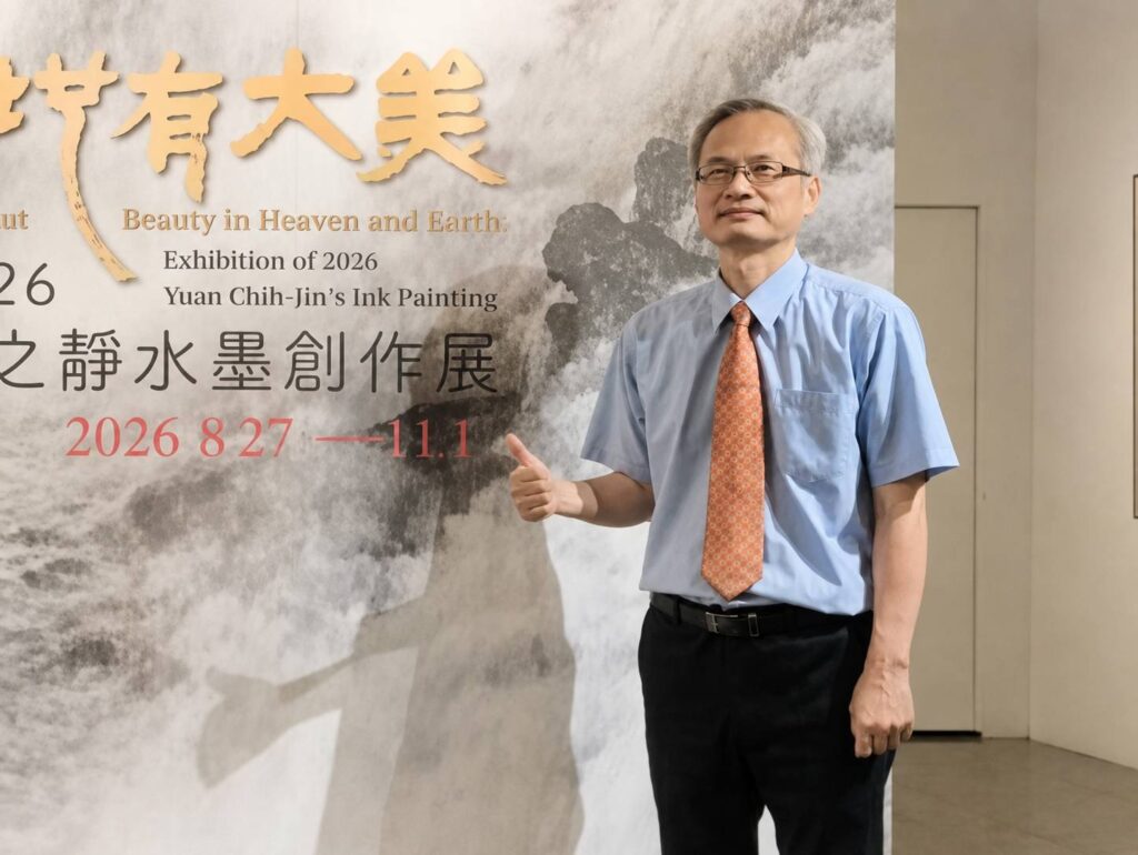 ▲國立彰化生活美學館館長尹彙武致詞時表達對袁之靜老師此次創作展以五大系列為特色,強調其強烈的東西融和藝術性與風格,讓人神往。(圖/彰化生活美學館 提供)