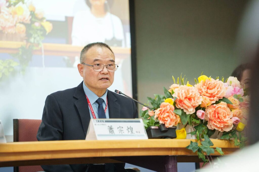 ▲故宮院長蕭宗煌在成果發表會上說明這次活動舉辦的正面意義。(圖/故宮 提供)